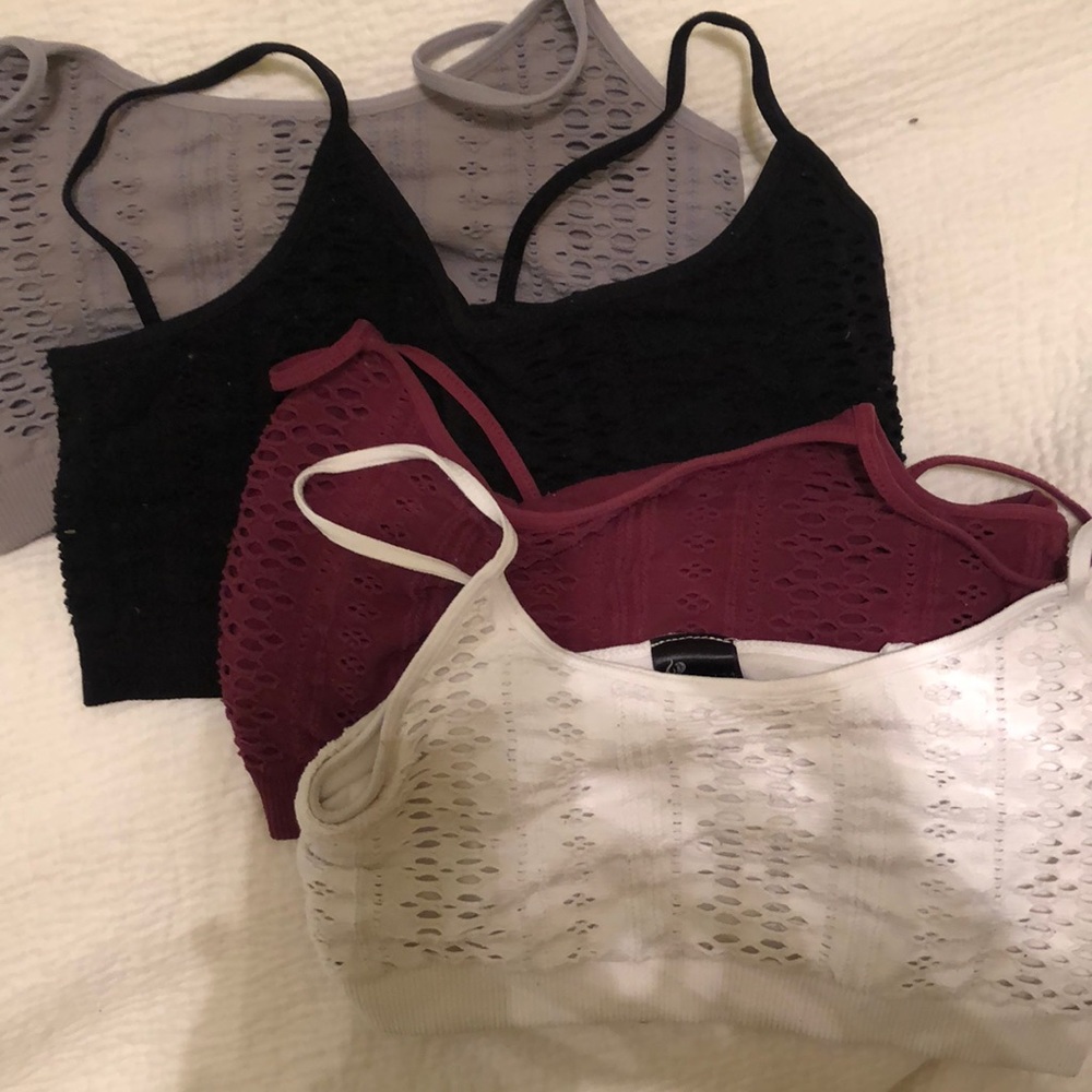 Full Tilt Set of 4 Bralettes One Size